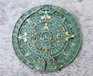 Souvenirkopia av den stora kalenderstenen, Aztekisk sten, 1500-talet